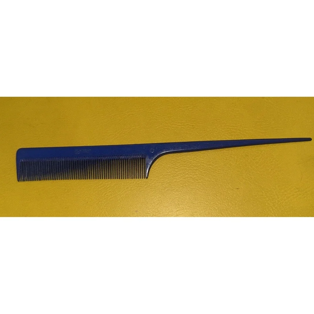 Vintage Cricket Unbreakable Rat Tail Comb Styling Teasing Hair Royal Blue Prop